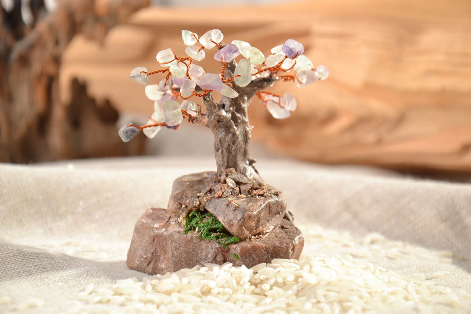 Handmade decorative bonsai tree photo 1