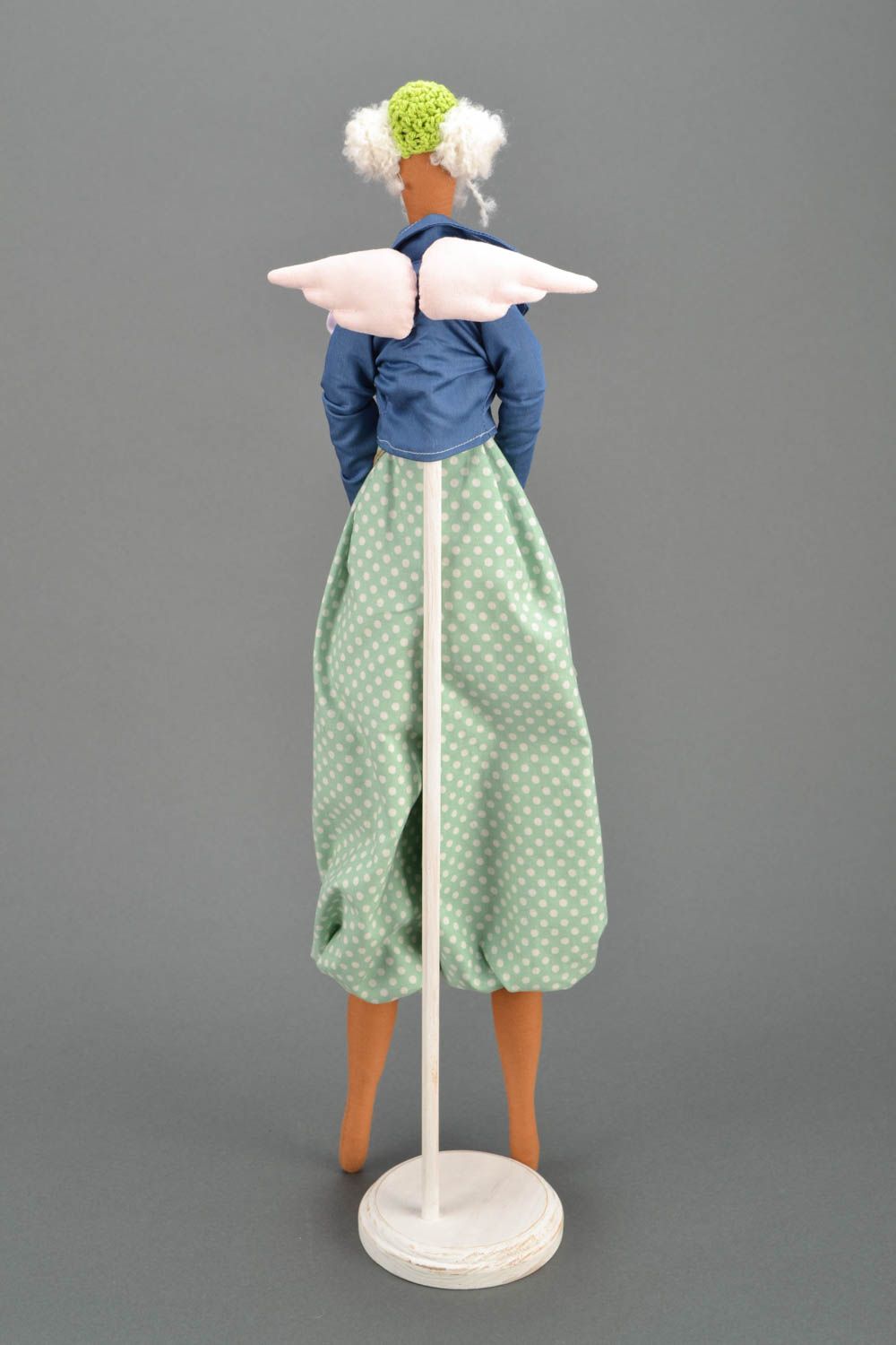 Авторская кукла хенд мейд в платьице  фото 4