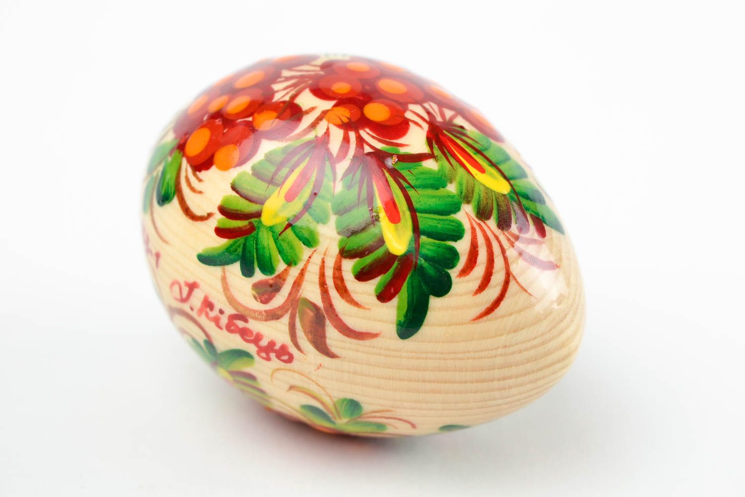 Unusual handmade Easter egg Easter decor painted wooden egg decorative use only photo 5