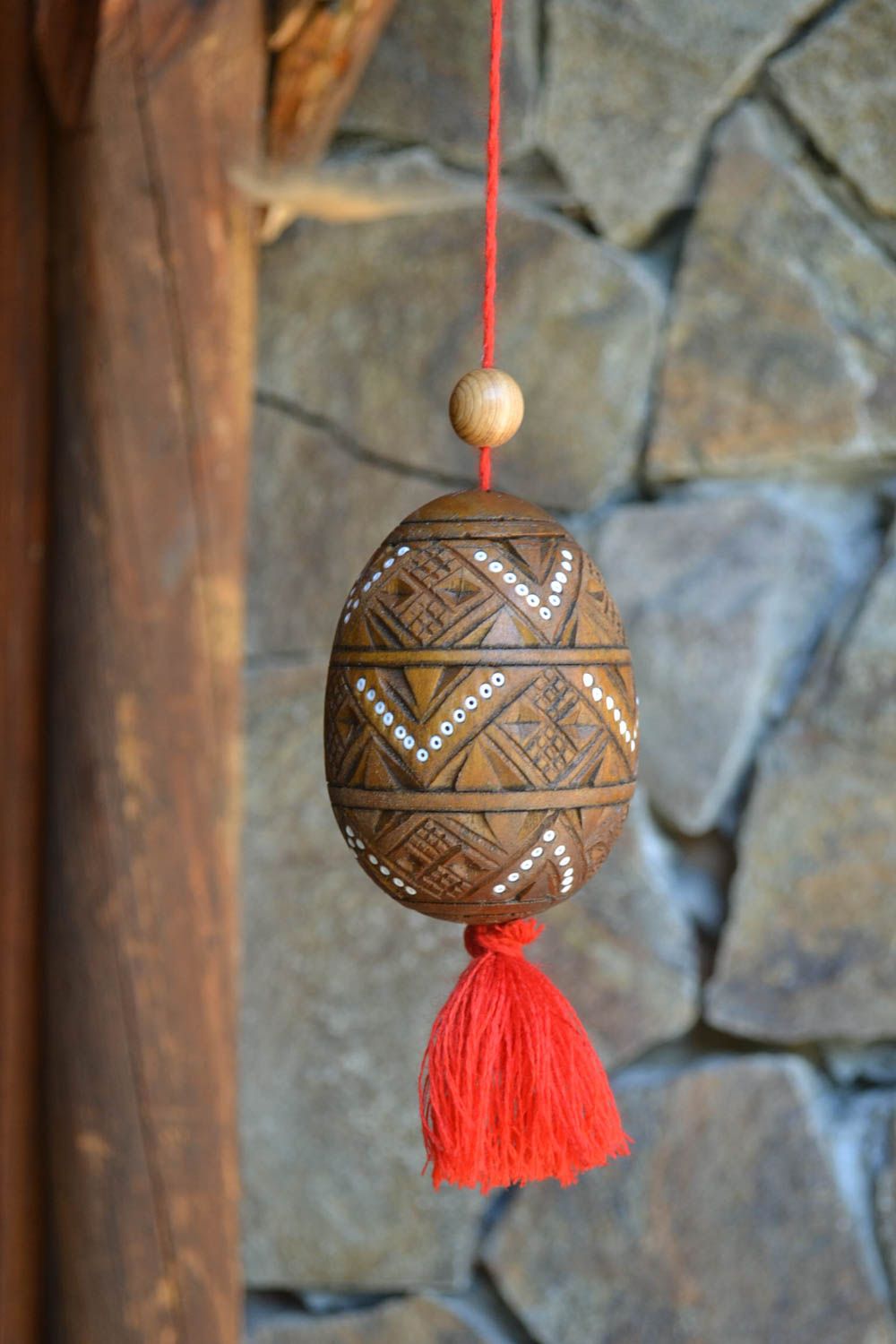 Easter egg designs handmade wooden egg decorative egg Easter decor Easter gifts photo 1