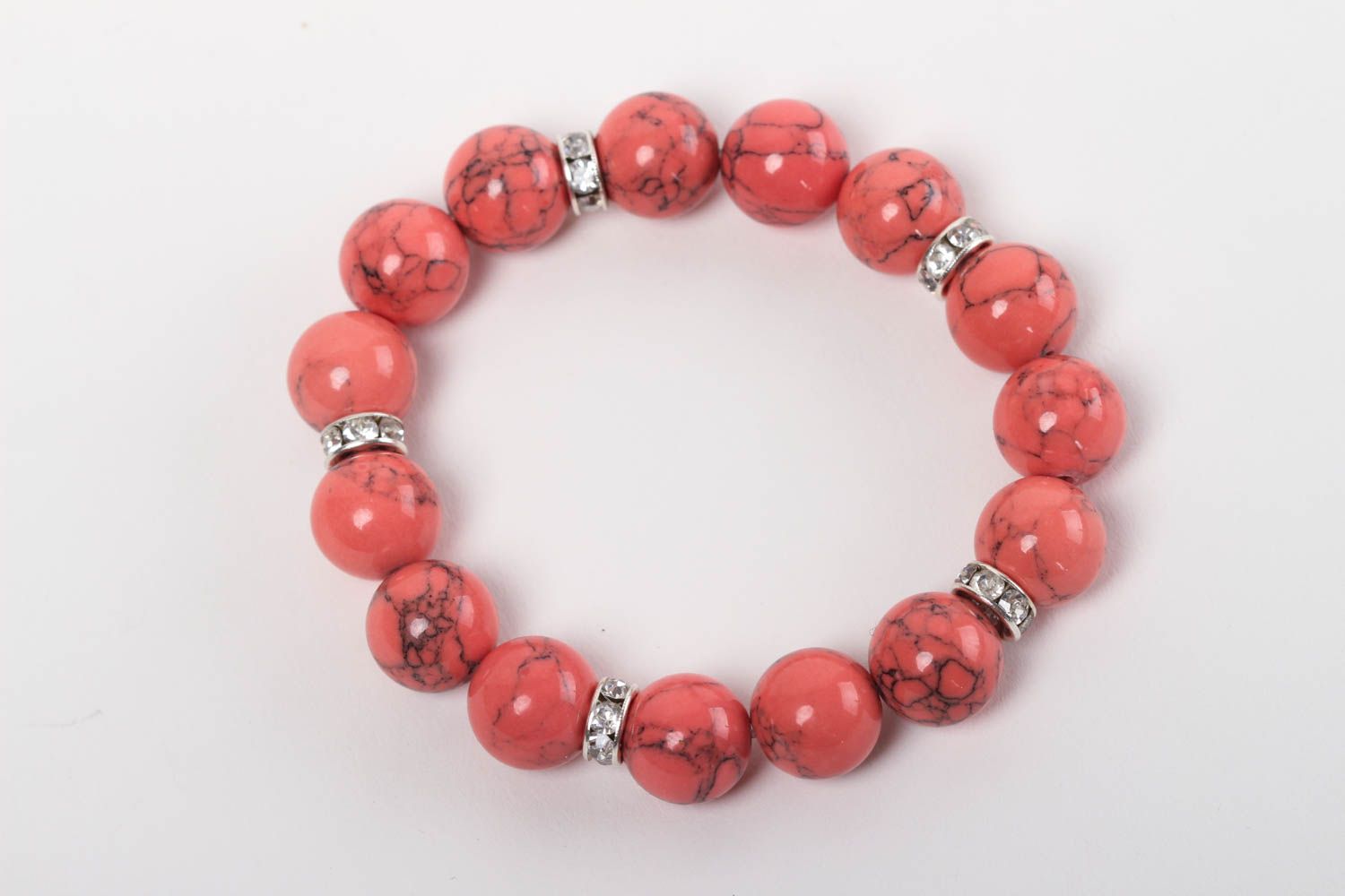 Fashion bracelet handmade coral bracelet jewelry with natural stones for women photo 2