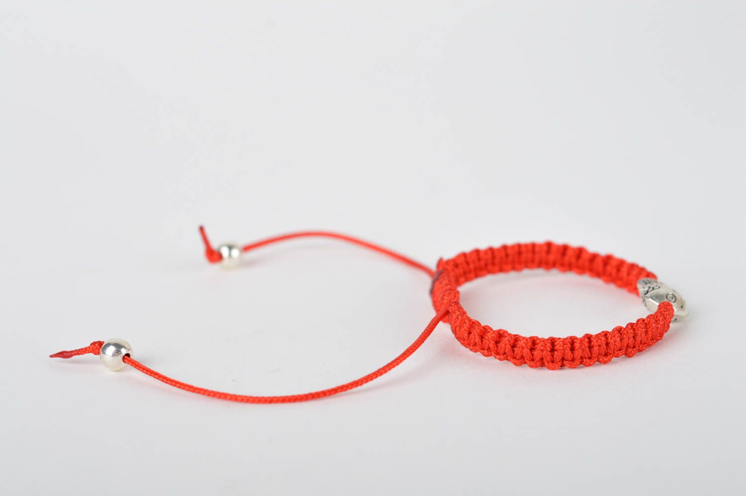 Pulsera hecha a mano con cuentas accesorio para mujer pulsera de hilo rojo foto 3