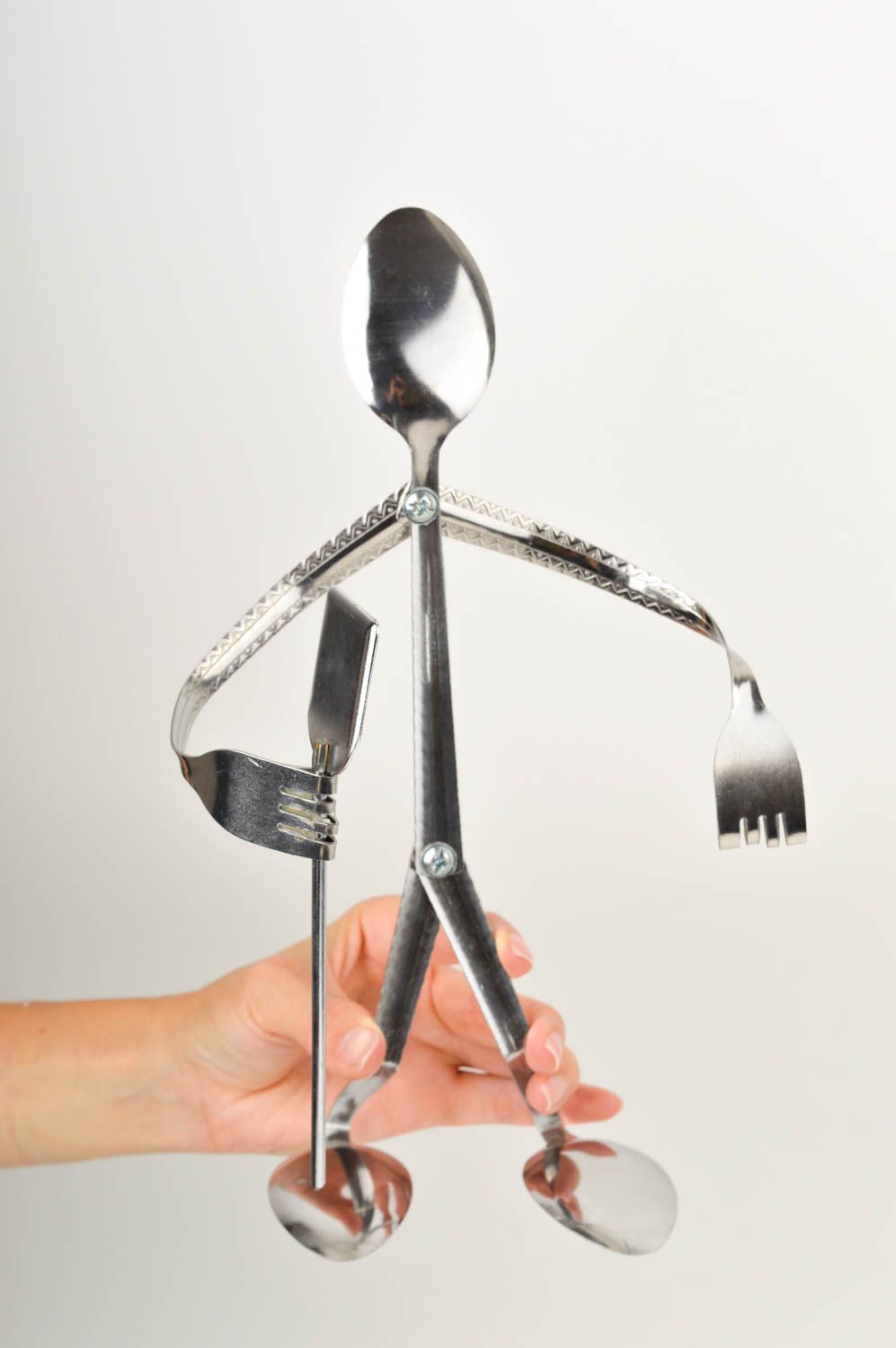 Handmade kitchen decor stylish metal statuette unusual collection figurine photo 5