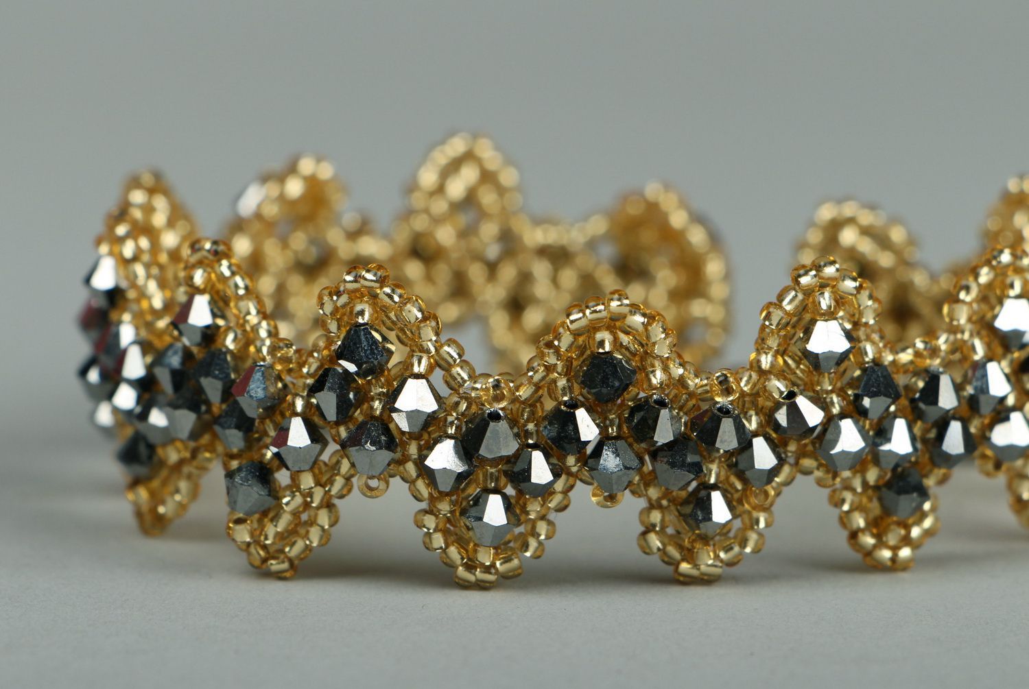 Bracelet perles de rocaille tchèques Zigzag photo 1