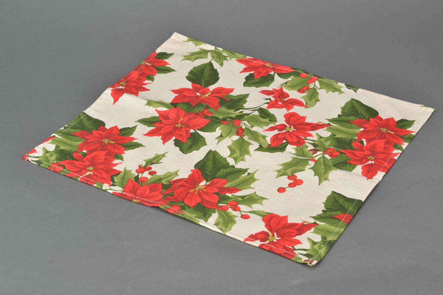 Decorative Christmas fabric napkin photo 4
