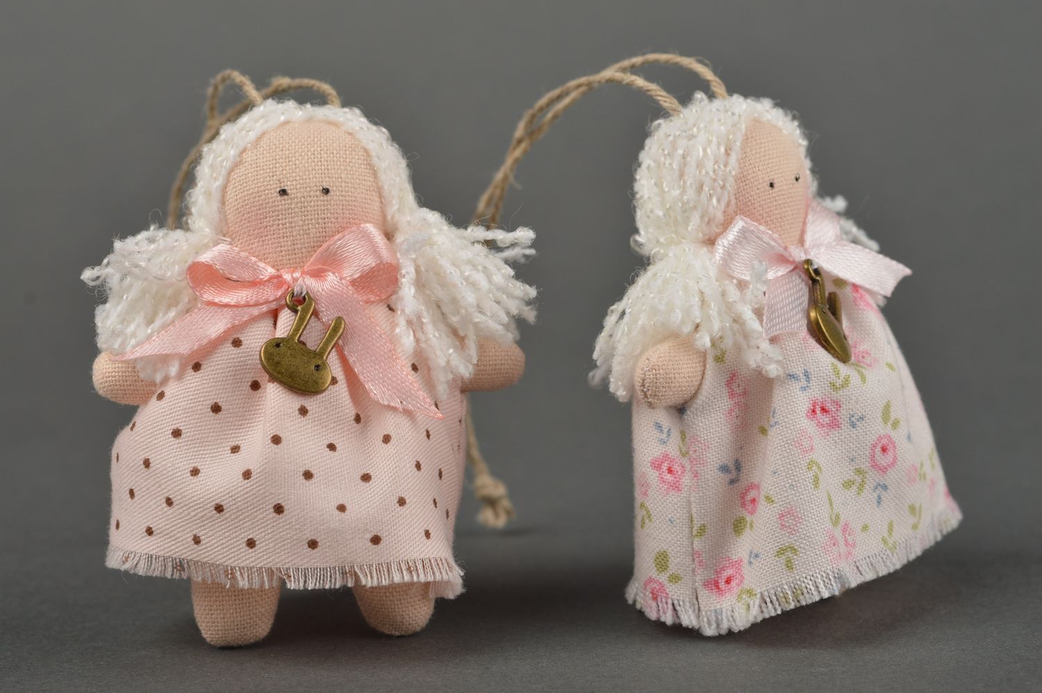 Handmade nursery decor 2 soft dolls angel toys classic toys best gifts for kids photo 3