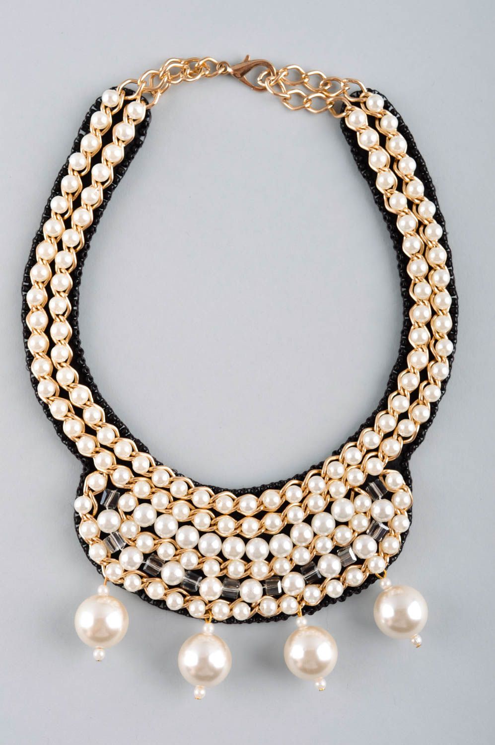 Damen Collier handmade Schmuck Halskette Accessoires für Frauen Leder Schmuck foto 3