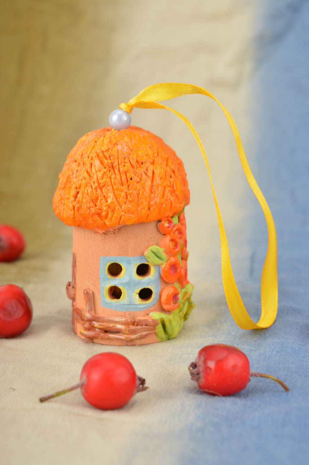Ceramic bell handmade home decor wall hanging for decorative use only photo 1