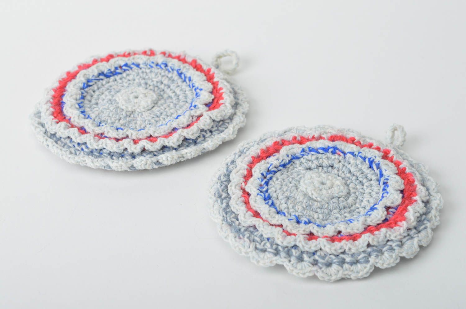 Beautiful handmade crochet potholder nice pot holder design home textiles photo 4