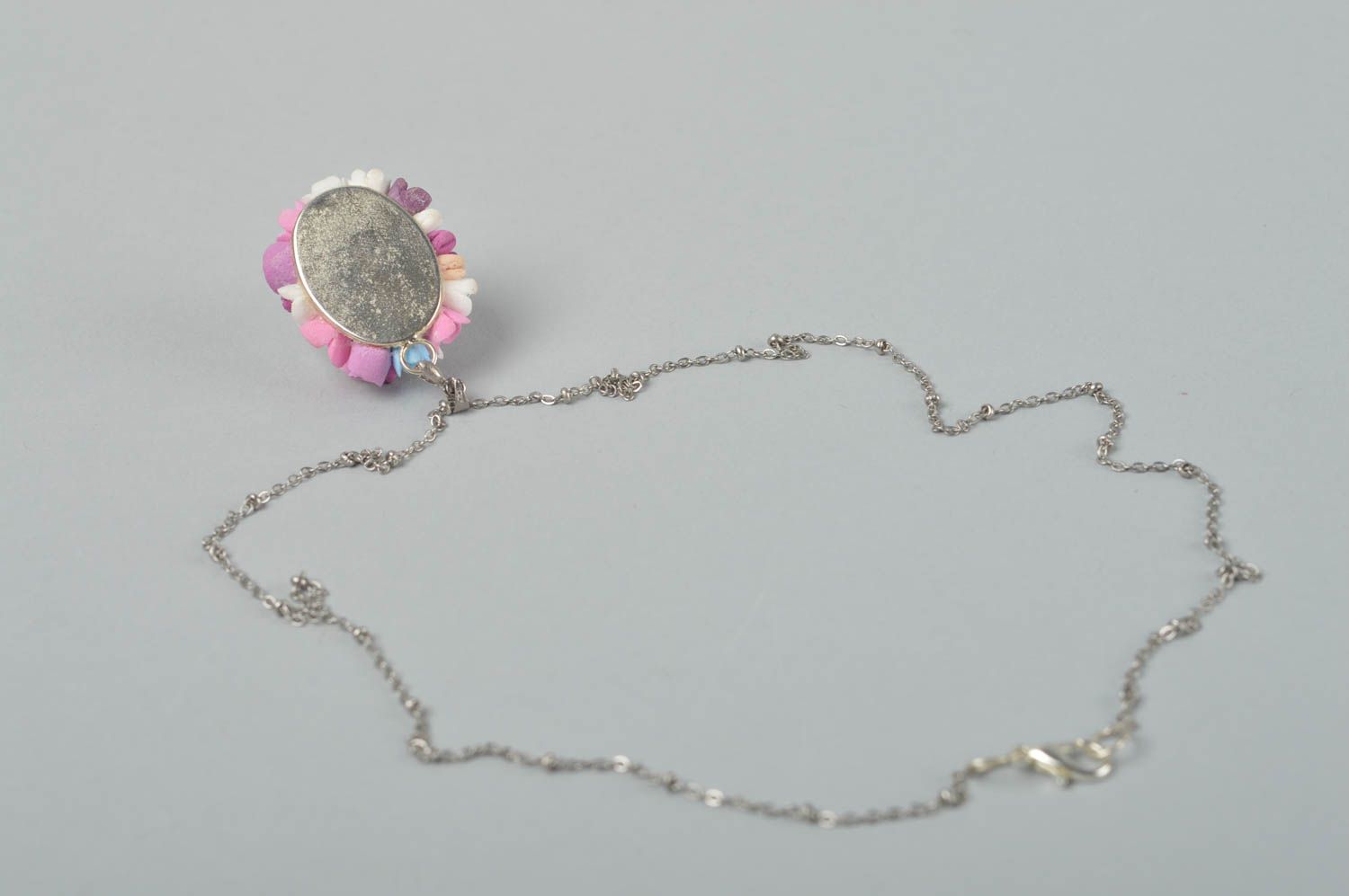 Handmade flower pendant plastic jewelry fashion bijouterie present for women photo 5