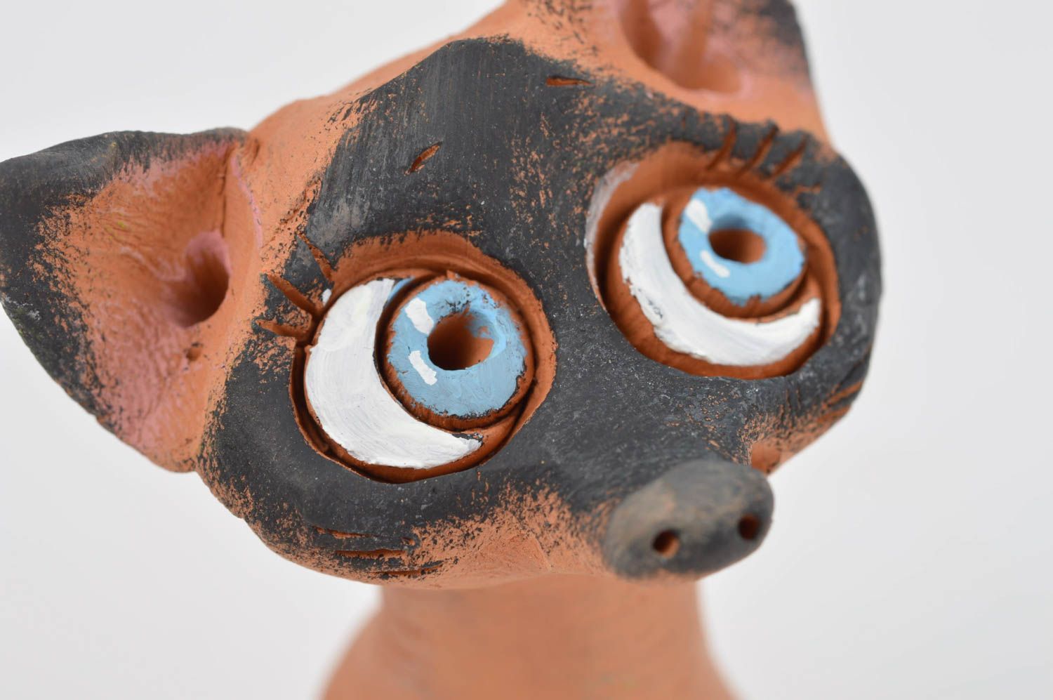 Handmade animal statuette unusual ceramic figurine stylish art pottery photo 5