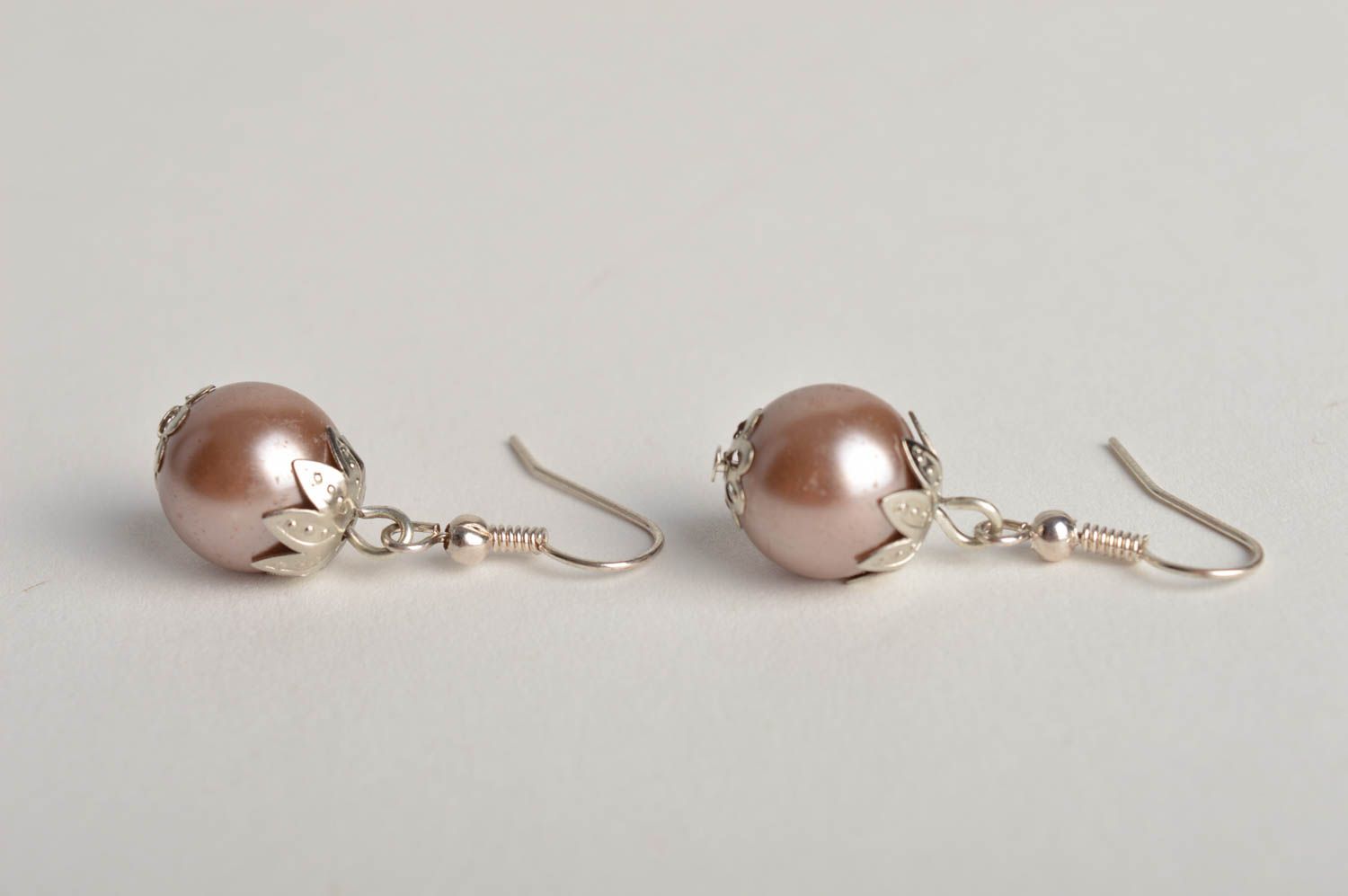 Handmade trendy cute earrings elegant dangling earrings beaded accessory photo 4