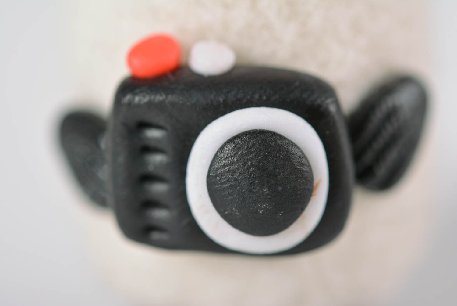 Gefilzte Figur handmade Panda Spielzeug originelle Geschenke weiß schwarz foto 5
