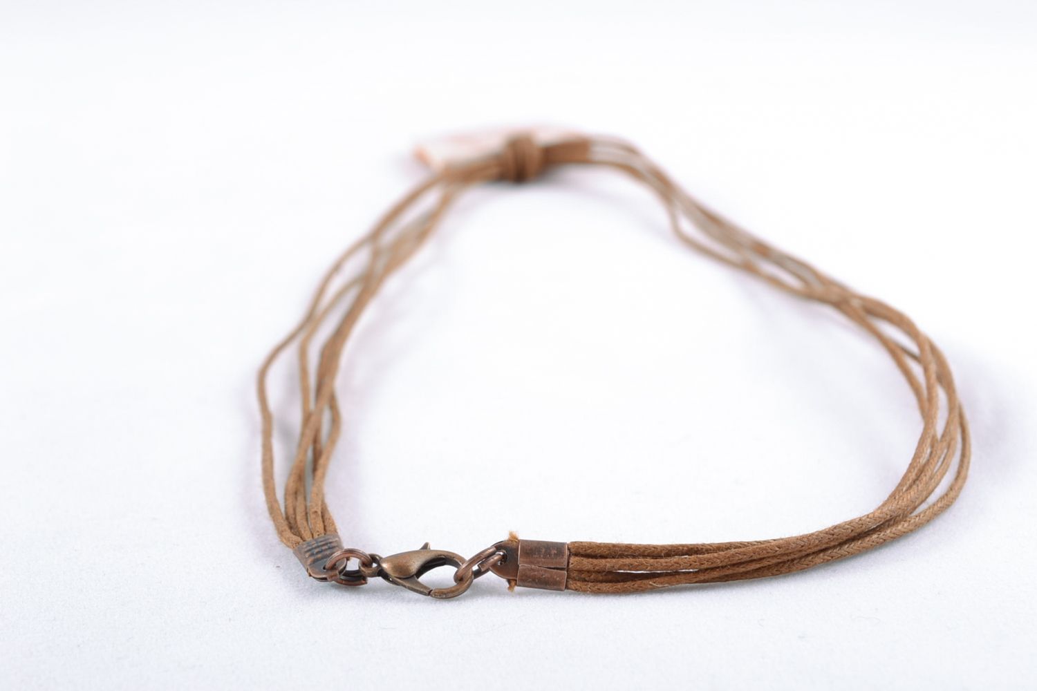 Rectangular ceramic pendant with cord photo 5