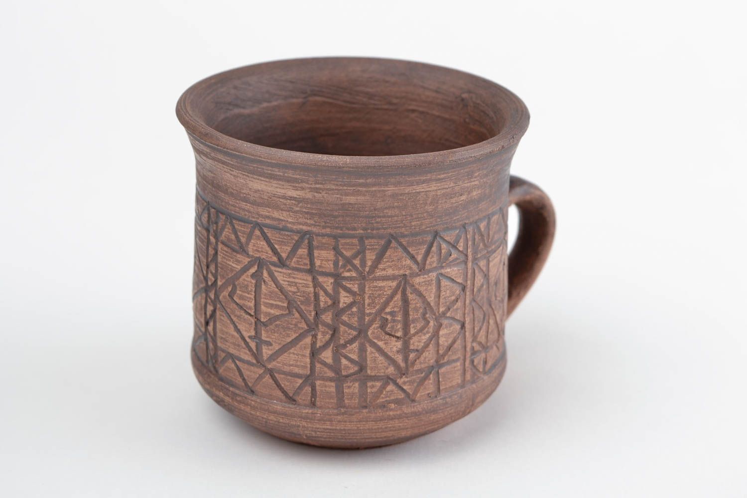 Taza artesanal de cerámica marrón utensilios de cocina regalo original foto 5