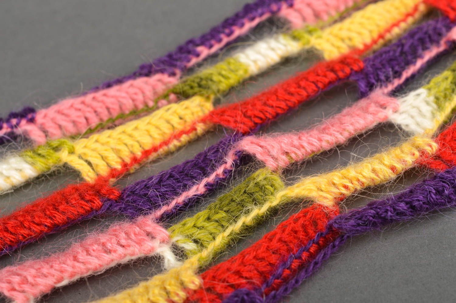 Greller handgemachter Damen Schal modisches Accessoire Schals aus Wolle bunt
 foto 4