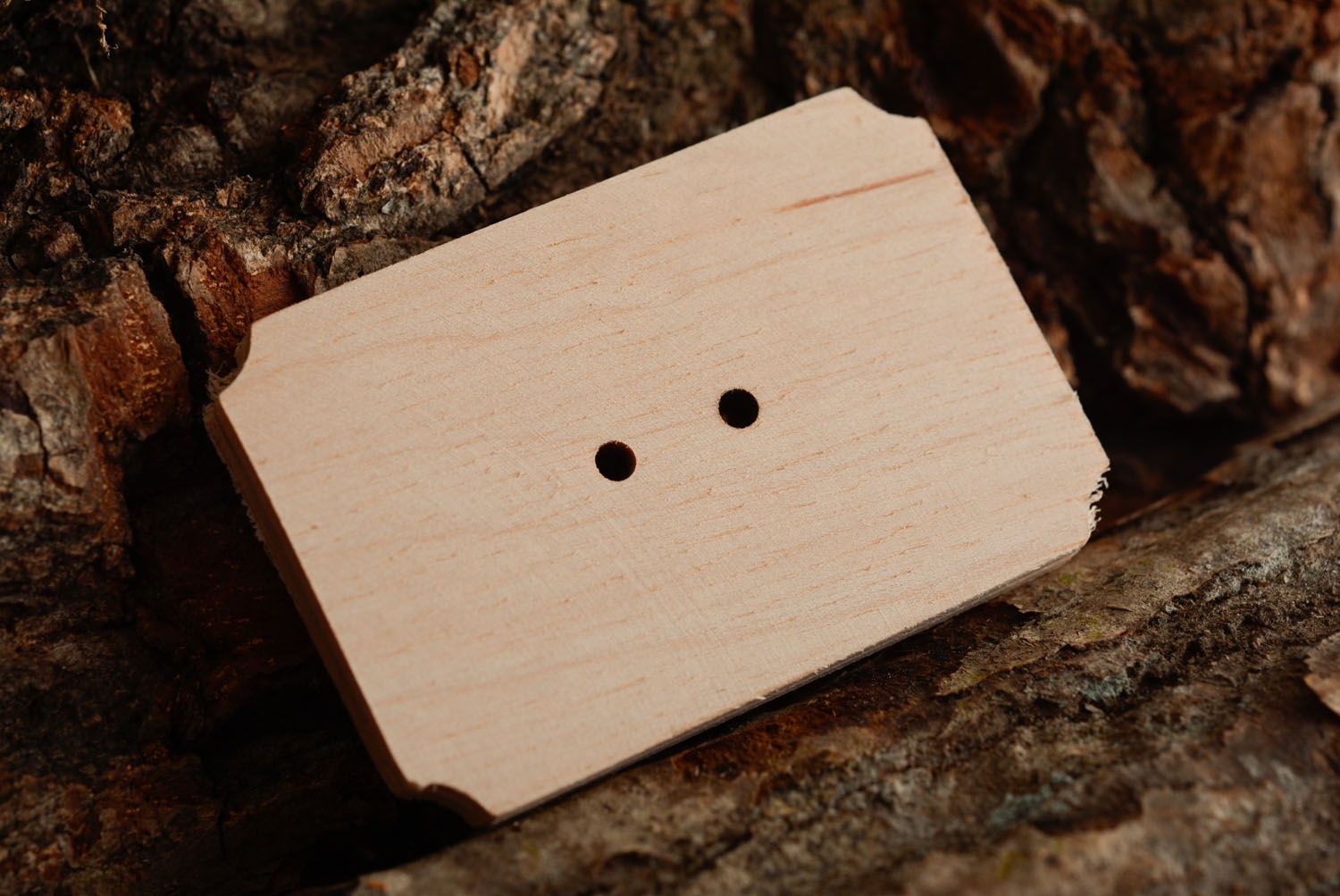 Wooden blank for creative work Button photo 1
