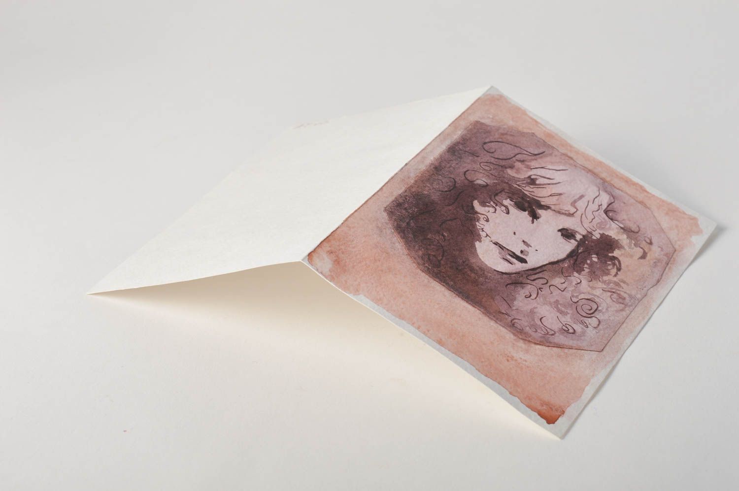 Tarjeta personalizada con un retrato regalo original postal hecha a mano foto 4