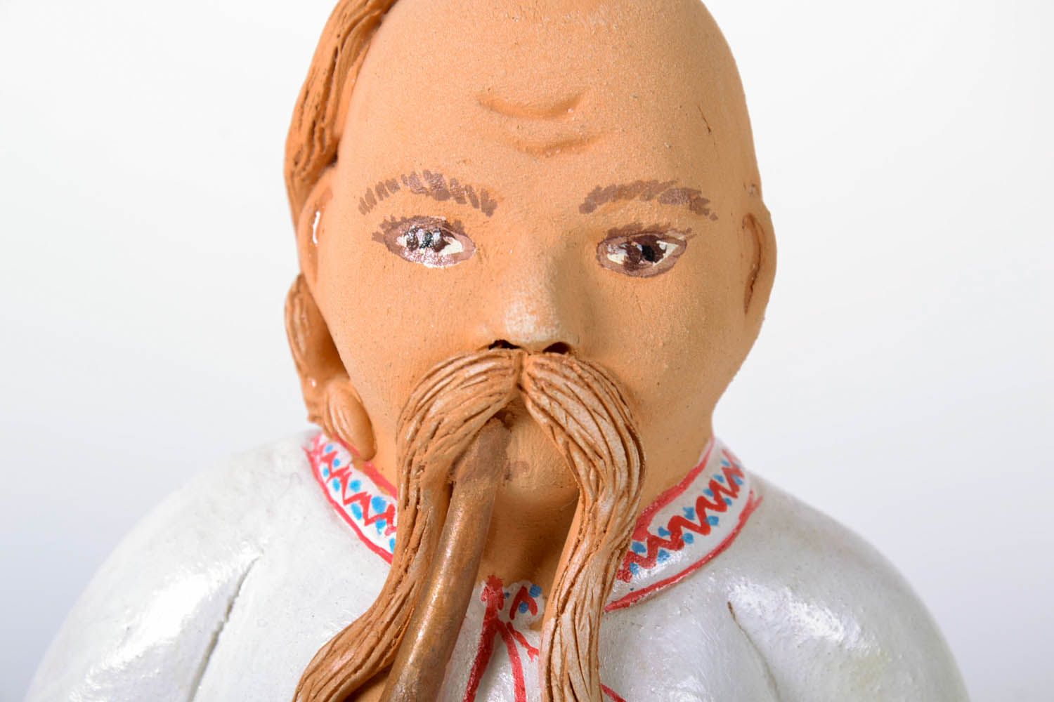 Ceramic statuette in the shape of a cossack with smoking pipe photo 4