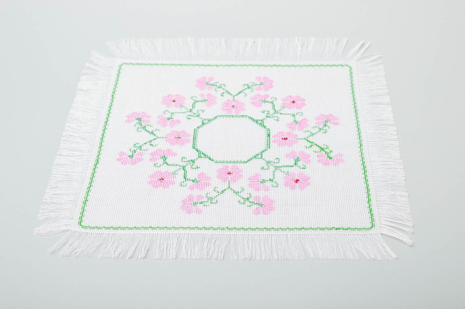 Servilleta bordada hecha a mano textil para el hogar decoración de mesa  foto 4