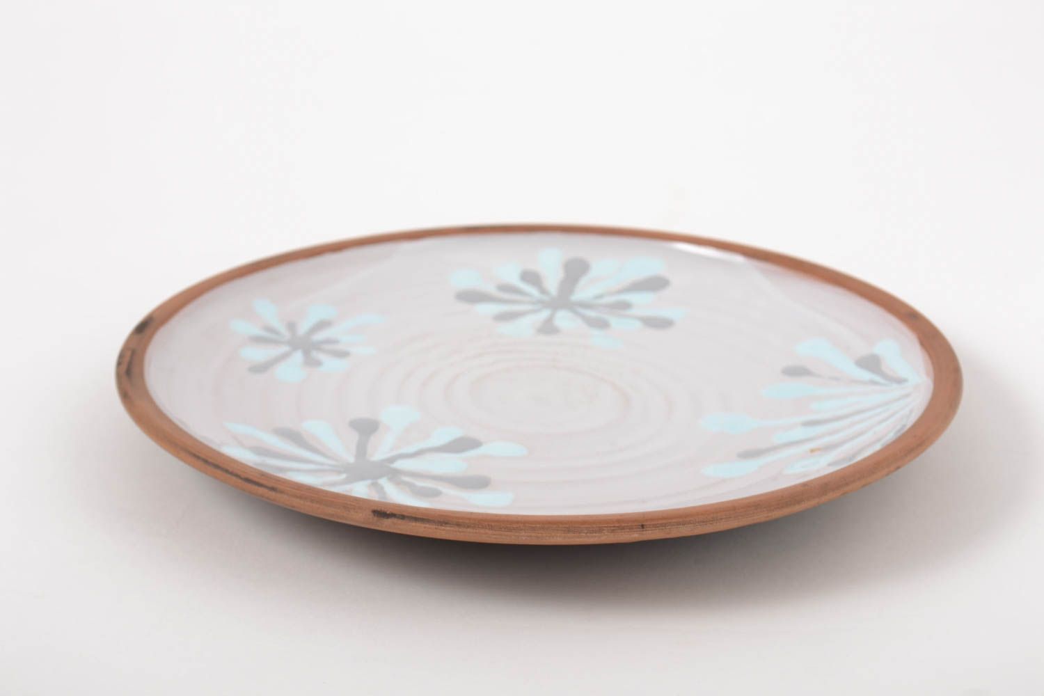 Plato de cerámica pintado hecho a mano enseres de cocina regalo original foto 3