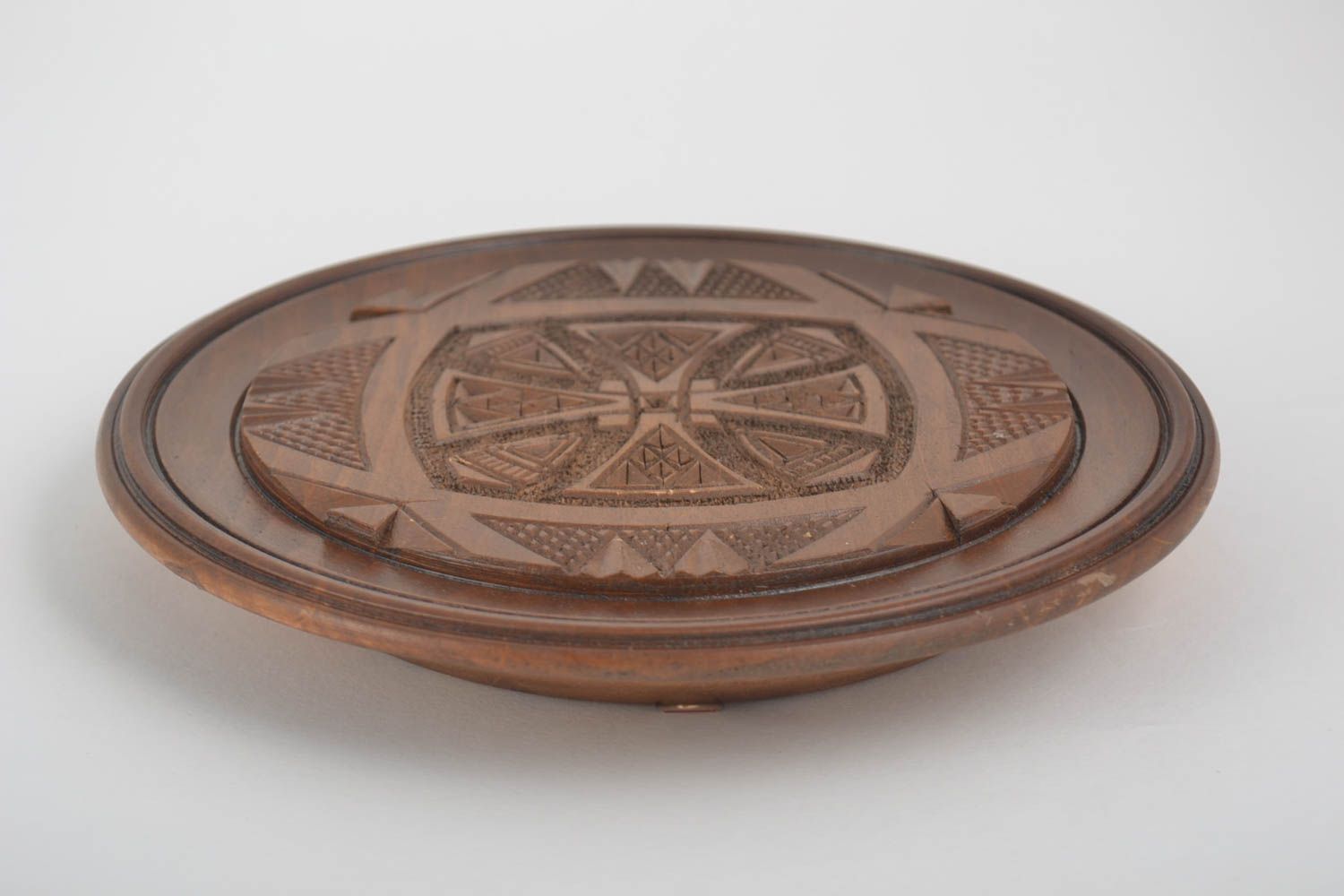 Деревянная посуда ручной работы декоративная тарелка подарочная тарелка фото 4