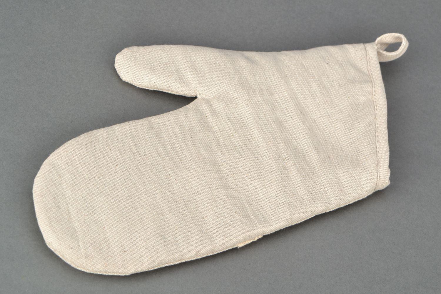 White oven mitt made of cotton and polyamide photo 4