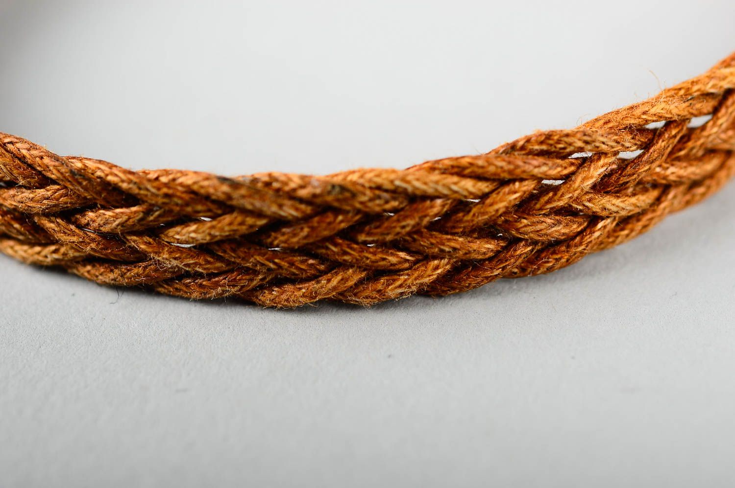 Brown handmade thread bracelet textile bracelet designs fashion accessories photo 4