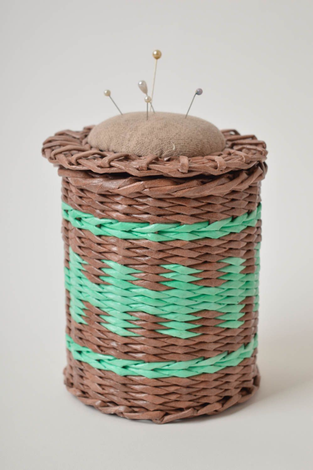 Handmade decorations paper basket decorative basket homemade home decor photo 2
