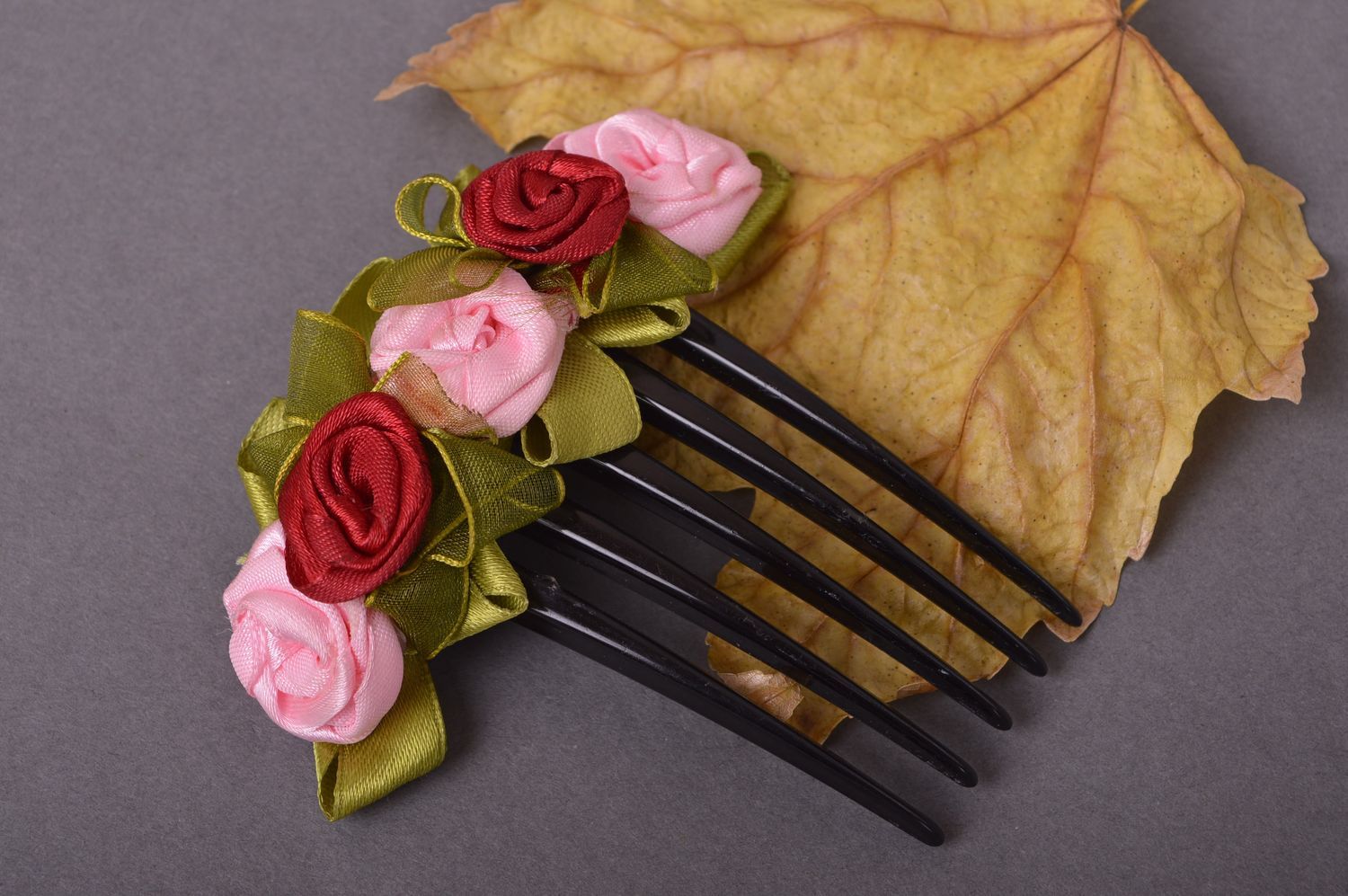Handmade hair accessory comb for hair design jewelry women present gift for girl photo 1
