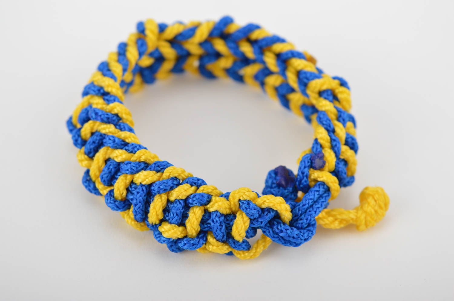 Beautiful handmade textile bracelet woven cord bracelet casual style gift ideas photo 2