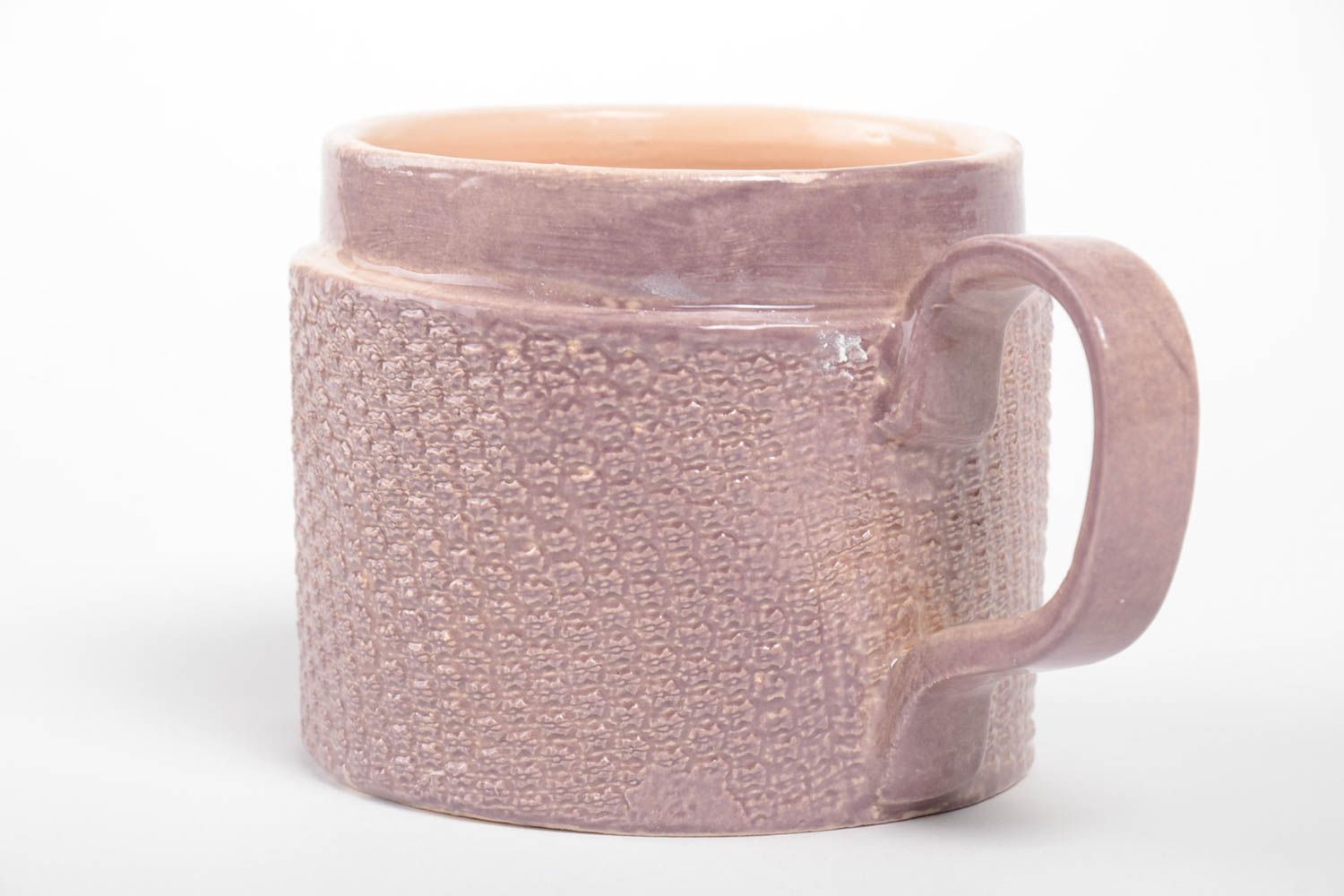Керамическая чашка с росписью глазурью из гончарной глины ручной работы 350 мл фото 4