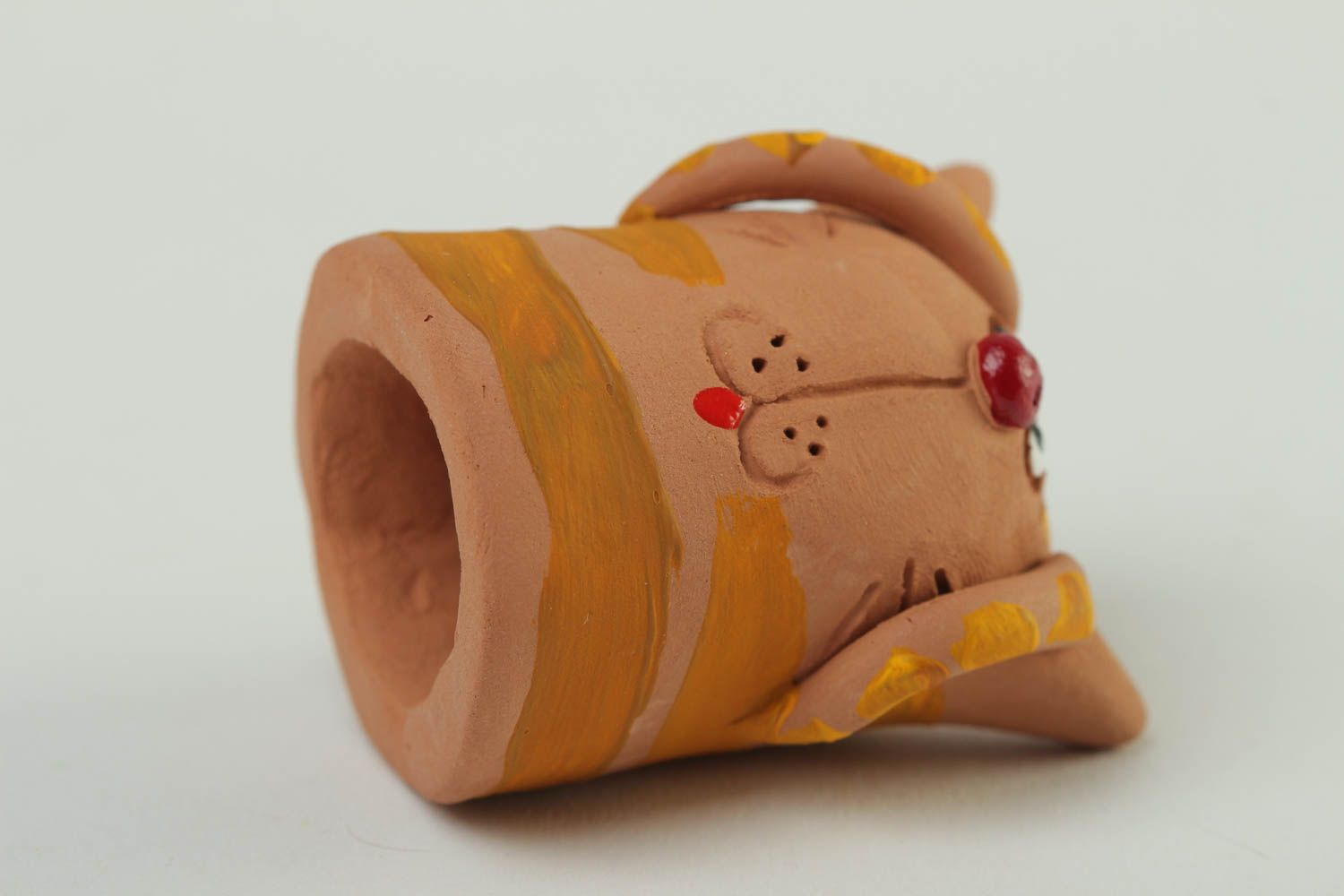 Handgemachte Keramik Katze Dekoideen Wohnzimmer Kinder Geschenk Deko Figur schön foto 3