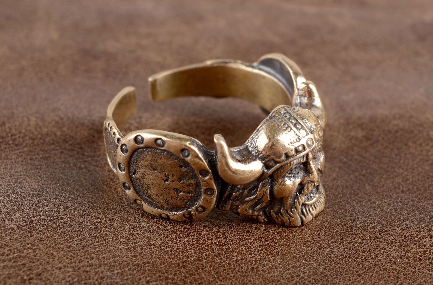 Men ring handmade bronze ring for men metal jewelry modern accessories photo 1