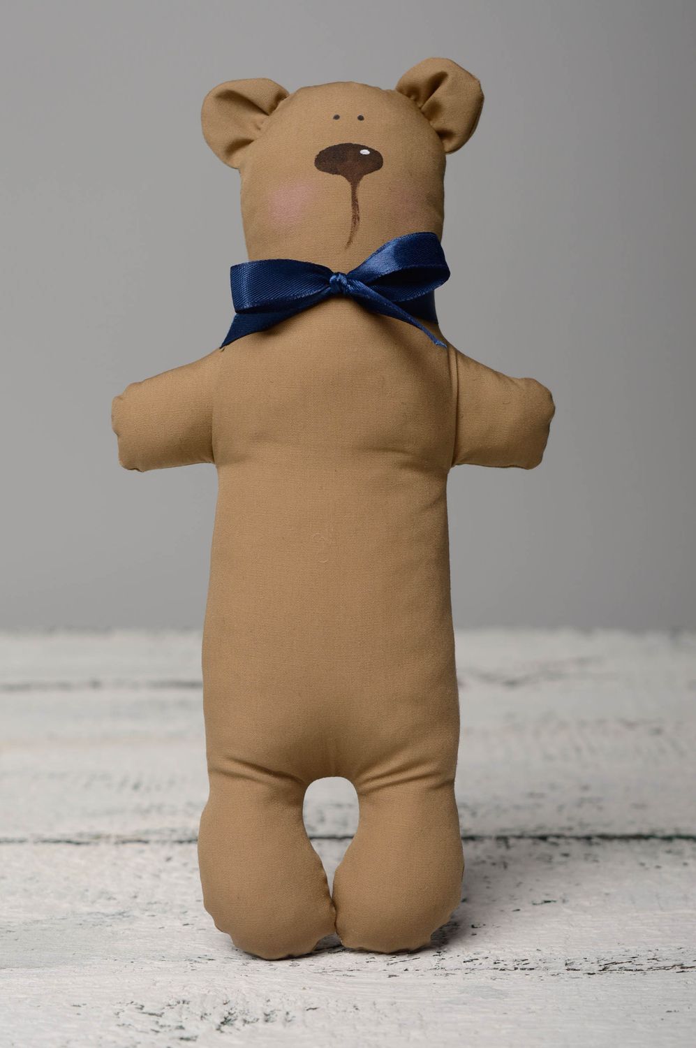 Handmade soft fabric toy Brown Bear photo 1