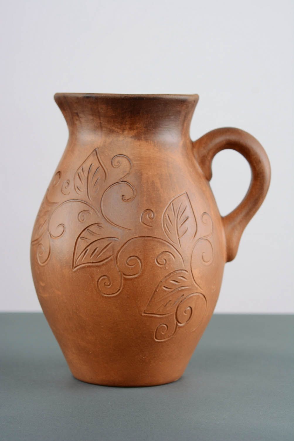 100 oz ceramic clay lead-free water jug with handle 2,5 lb photo 3