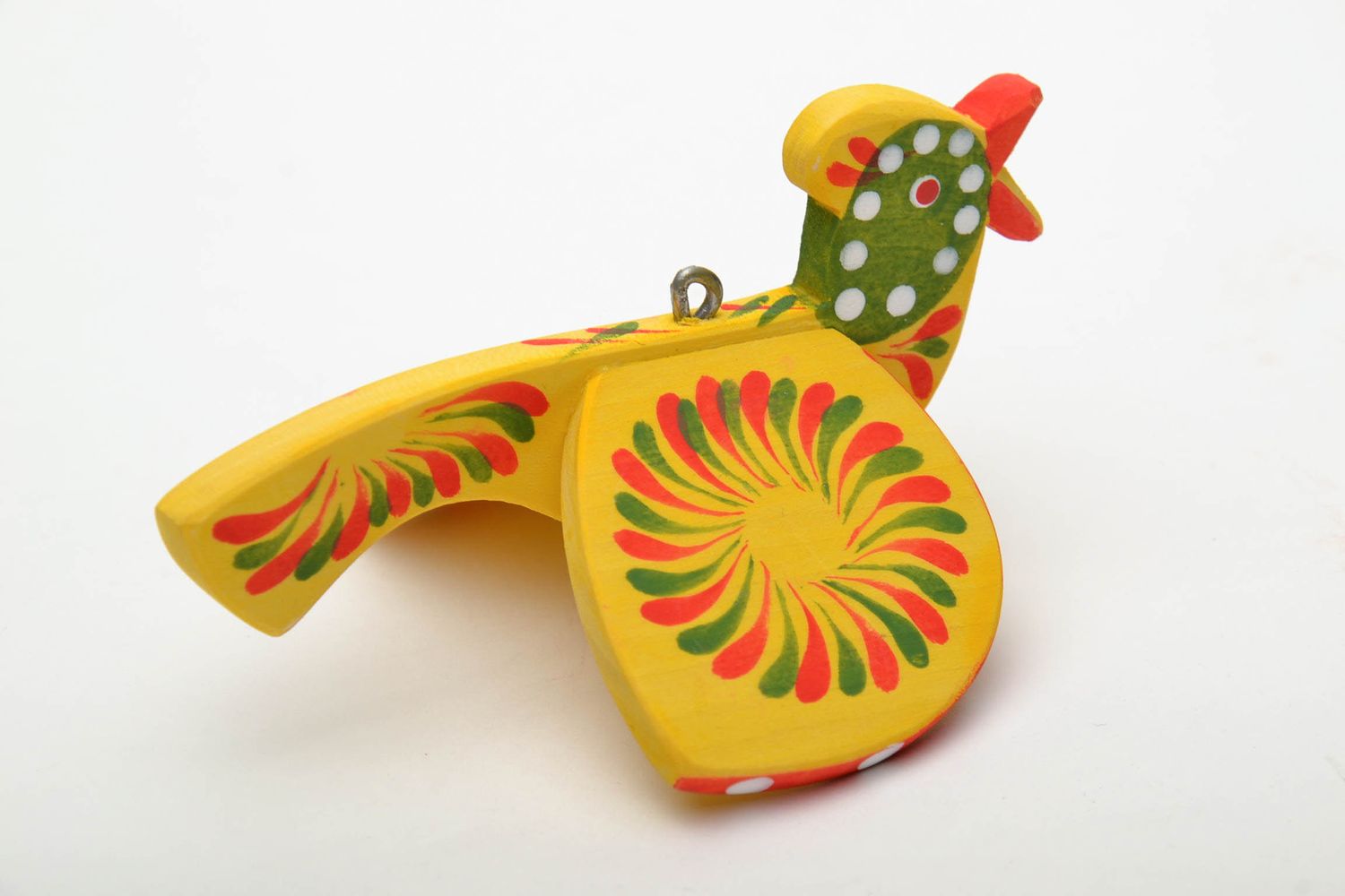 Wooden toy with Ukrainian ethnic painting Little Jay photo 3