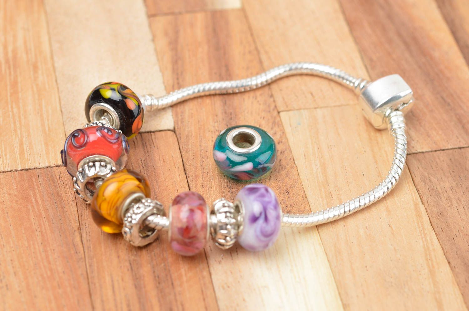 Handmade glass beads lampwork glass art jewelry making supplies gift ideas photo 4