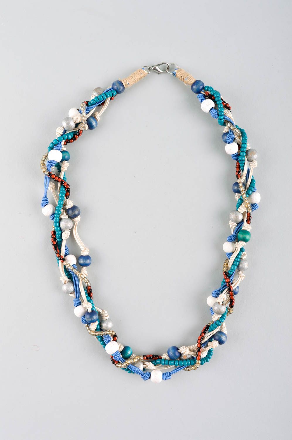 Damen Halskette aus Perlen Halsschmuck für Damen Schmuck Collier handgemacht foto 2