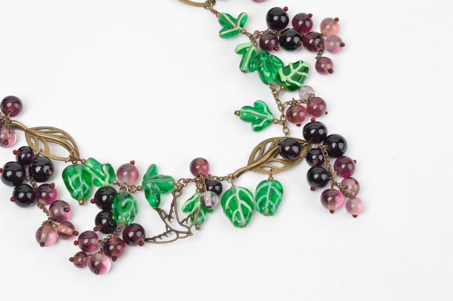 Stylish handmade glass bead necklace beautiful jewellery fashion accessories photo 2