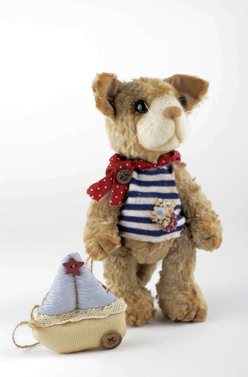 Beautiful handmade soft toy stuffed fabric toy collectible toys gifts for kids photo 1