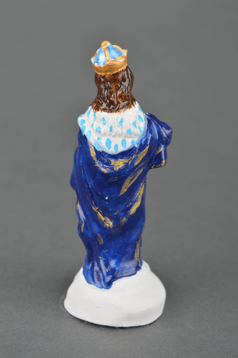 Figurita de belén figura artesanal de yeso belenes de navidad Rey mago foto 4