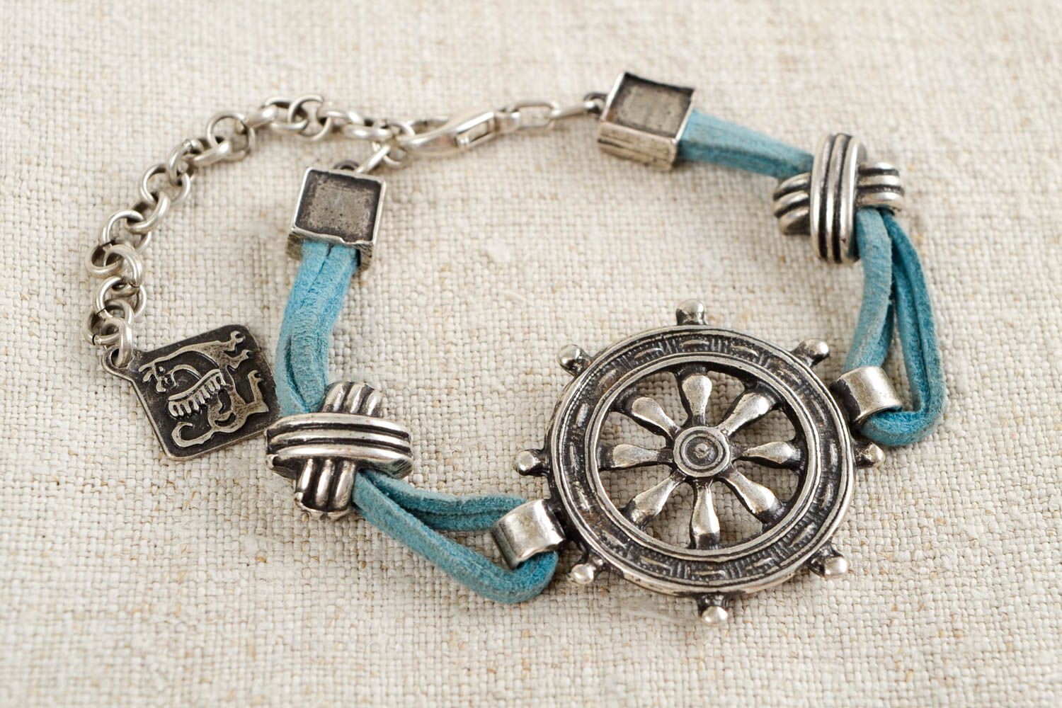 Bracelet en métal Bracelet à corde Accessoire femme Idée cadeau original photo 1