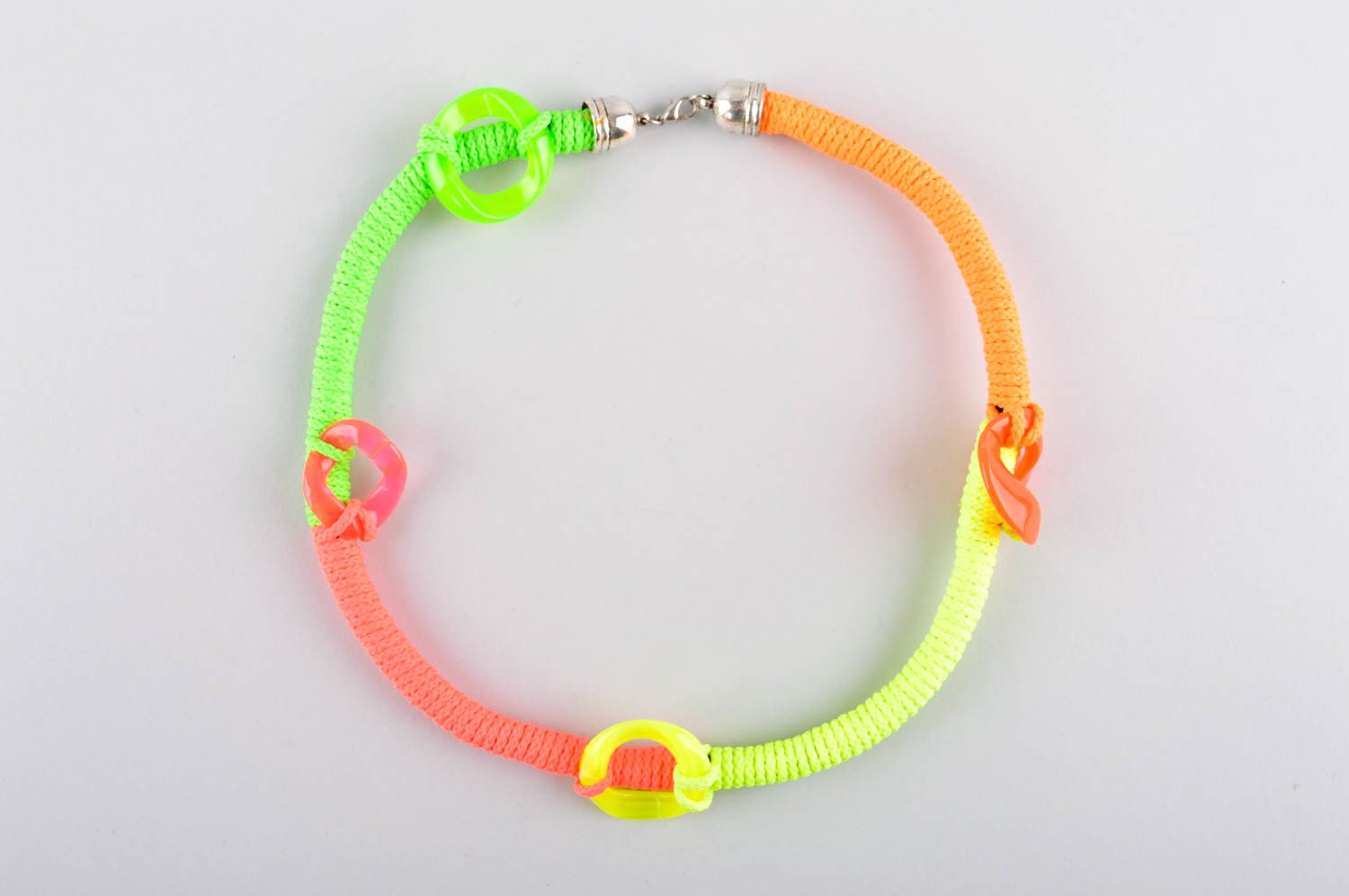 Collar de cuerda de colores artesanal adorno para el cuello accesorio de verano  foto 2