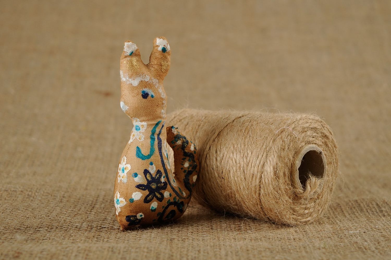 Peluche décorative en tissu Écureuil faite main photo 1