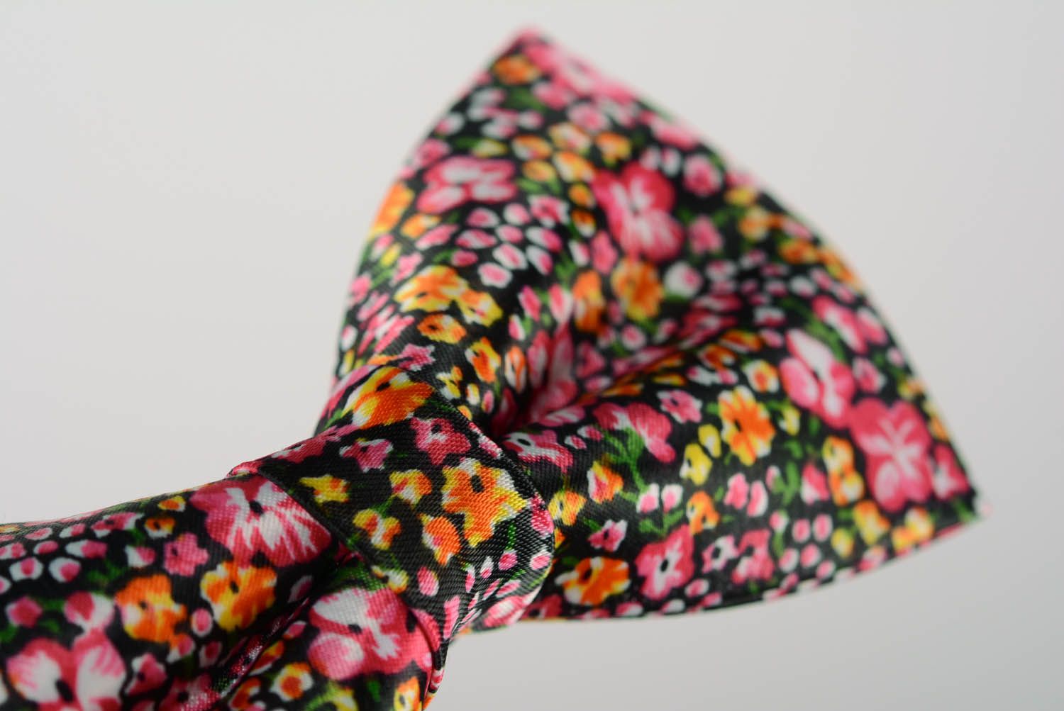 Bow tie made of viscose Flower Meadow photo 4