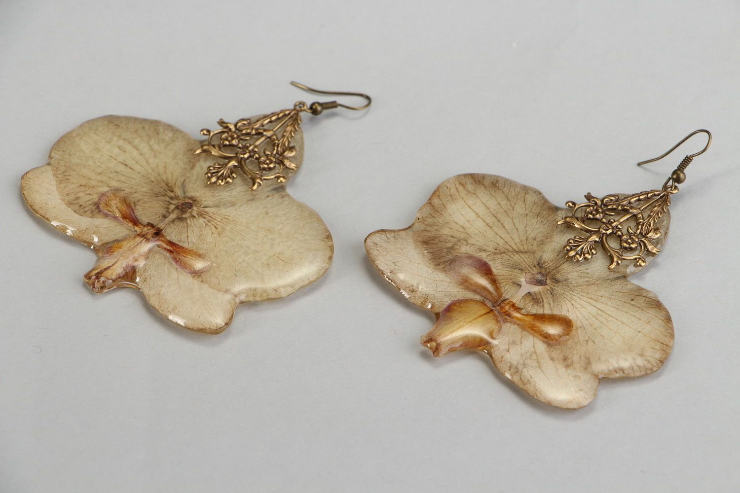 Beautiful earrings Orchid photo 3