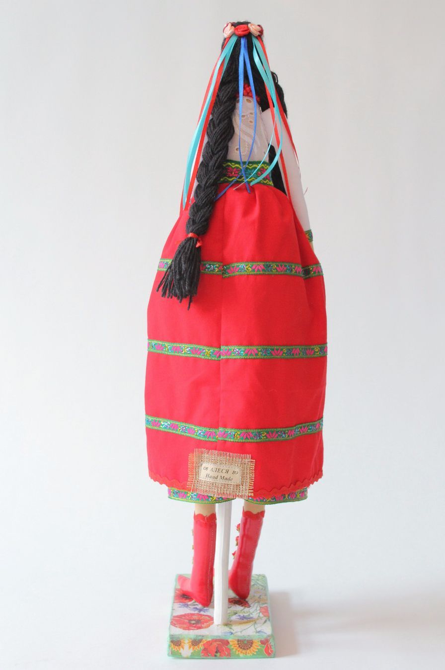Текстильная кукла на подставке Украинка фото 2