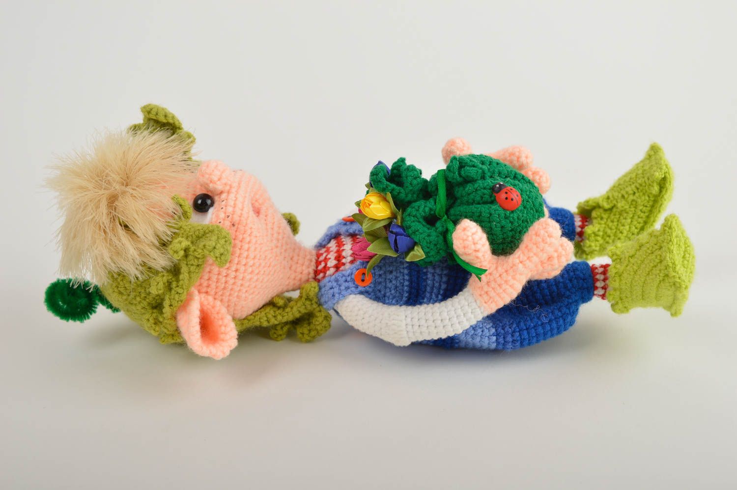 Poupée elfe Jouet fait main tricoté en fils acryliques Cadeau pour fille photo 4