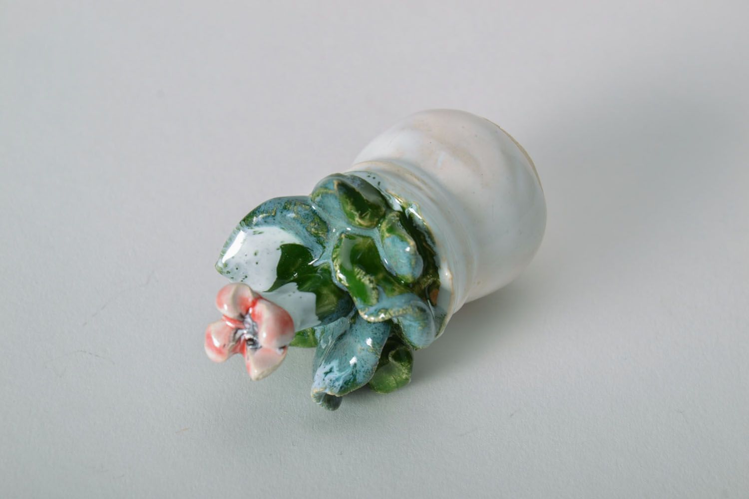 Figura de cerámica con forma de flor foto 5